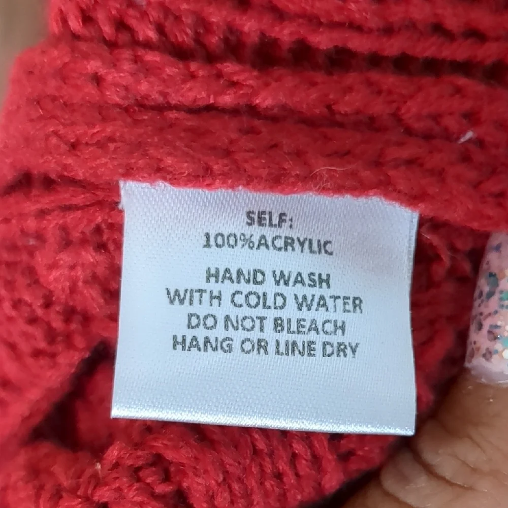 Fashion Nova Red Fisherman's Cable knit  Sweater Skirt Knee Length - Picture 8 of 9